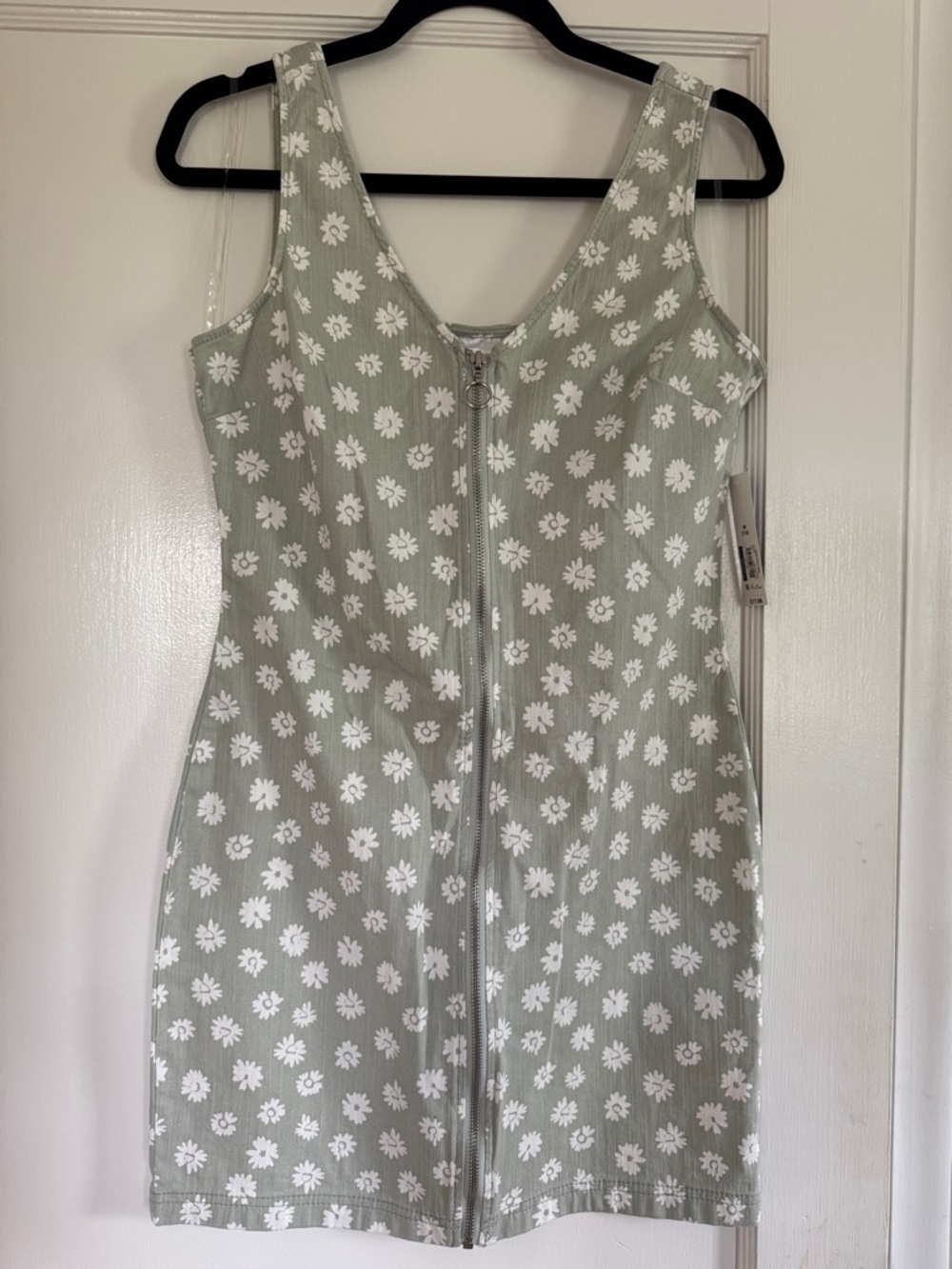 No Boundaries Sage Green Floral Tank Dress